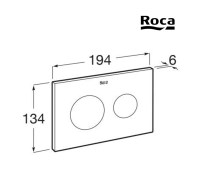 MEDIDAS PLACA ACCIONAMIENTO DESCARGA DUPLO PS3 ROCA